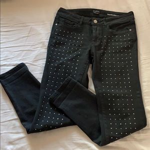 Black jeweled Bebé jeggings